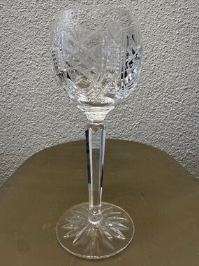 Waterford Alana Cordial Wine Glass 6” Cut Crystal Signed Ireland